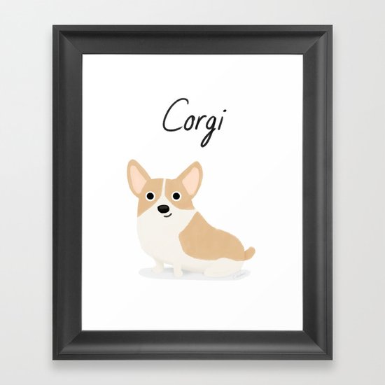 Corgi - Cute Dog Series Framed Art Print
