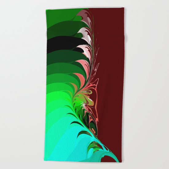 flower leafs Beach Towel