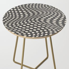 Wavy Dots - Grey & White Side Table