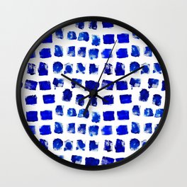 Blue brush Wall Clock