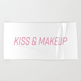 Kiss & Makeup (Pink) Beach Towel