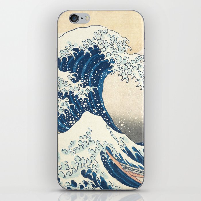 Blue Wave Great Wave Japan Kanagawa Hokusai Edo Mt Fuji iPhone Skin