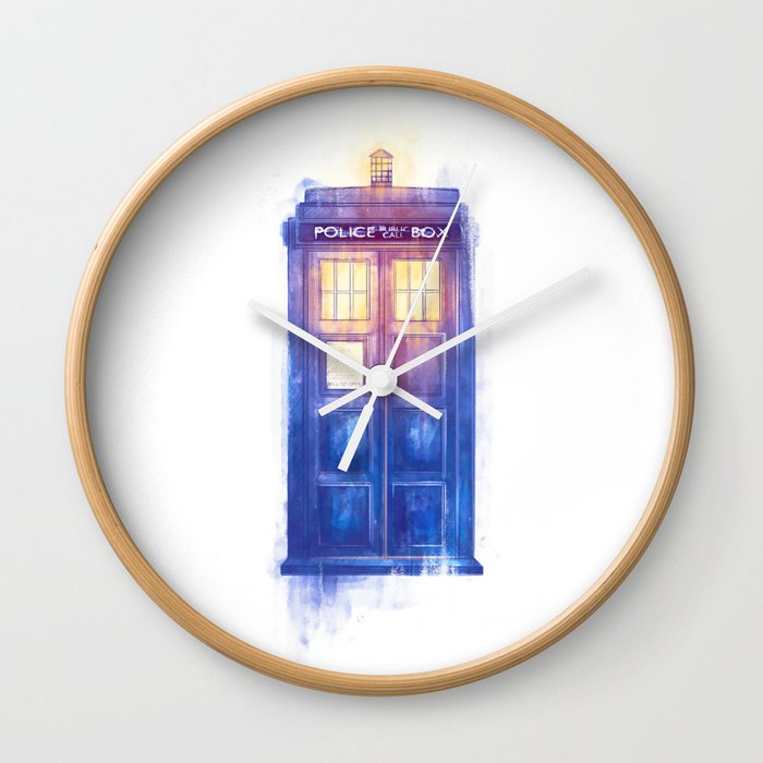 Blue box Wall Clock