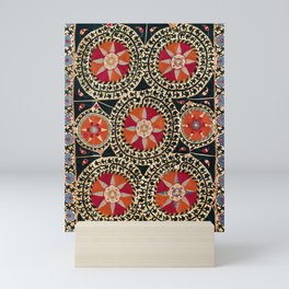 Katti Kurgan Suzani Uzbekistan Embroidery Print Mini Art Print