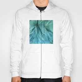 Tropical Jungle Palm Leaves in Green Hoody