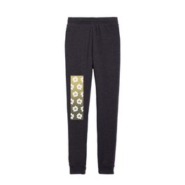 Gradient and whimsical line drawing blossom pattern 8 Kids Joggers