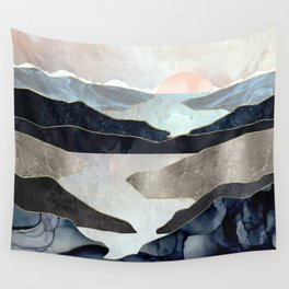 Blue Mountain Lake Wall Tapestry