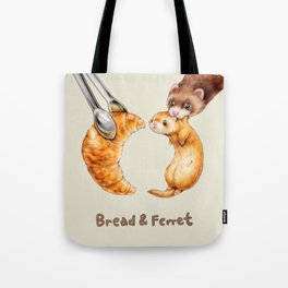 Bread & Ferret -Croissant & Ferret baby- Tote Bag