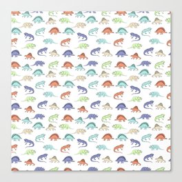 Different colourful dinosaurs Canvas Print