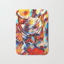 Erotic Frenzy Bath Mat | Gay, Sex, Love, Ink, Digital, Popart, Curated, Painting 
