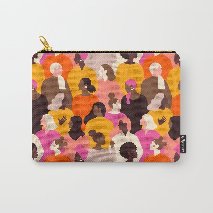 Female diverse faces pink Carry-All Pouch