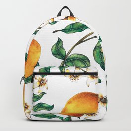 Mediterranean Summer Lemon Lemons Pattern Backpack