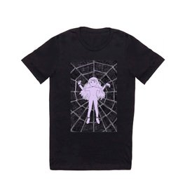 Heavy Hearted / Hunter T Shirt | Adorable, Lavender, Spider, Web, Woman, Spooky, Girly, Weird, Purple, Blackandwhite 