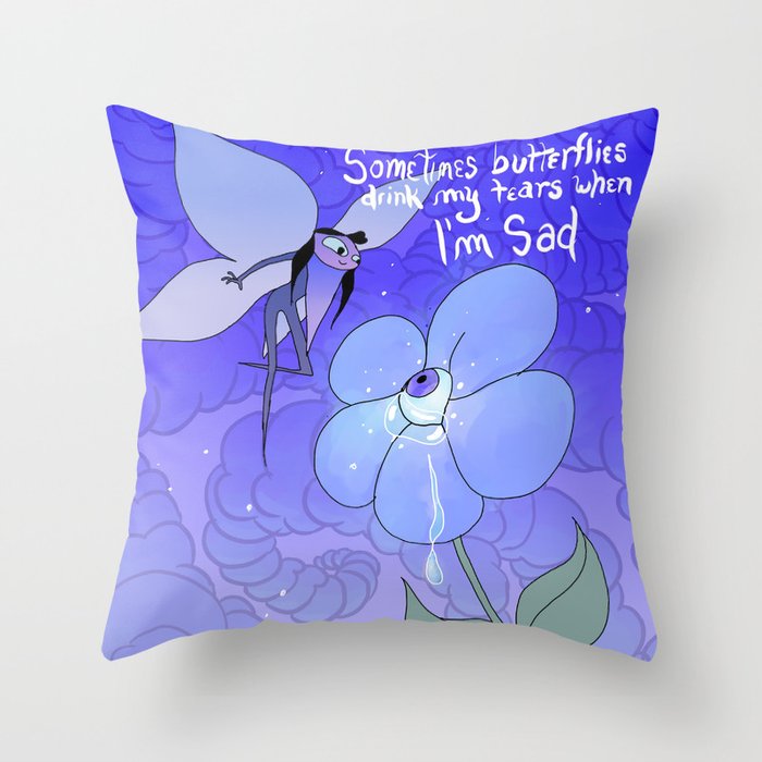 When I cry Throw Pillow