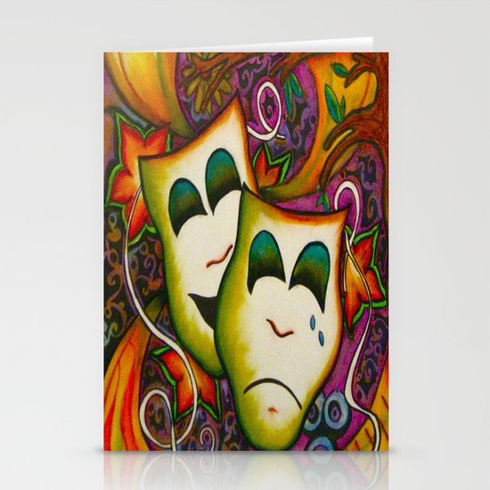 Masks (Theatre) Stationery Cards
