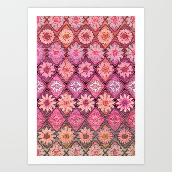Daisy Pinks Art Print
