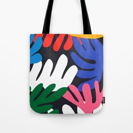 Abstract leaf cutout shapes pattern Tote Bag