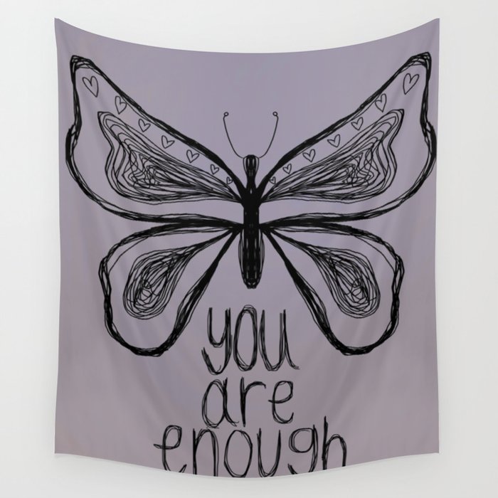 Black and white butterfly discount tapestry