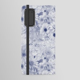 slate grey floral bouquet aesthetic array Android Wallet Case