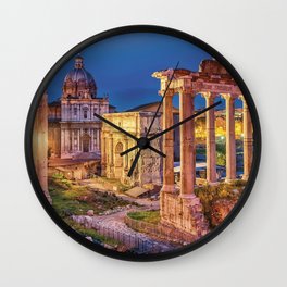 Roman Forum, Rome, Italy. Wall Clock