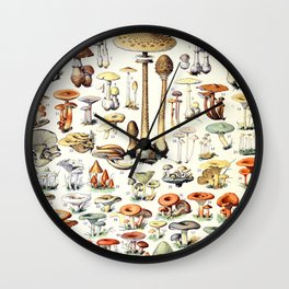 Adolphe Millot - Champignons B - French vintage poster Wall Clock