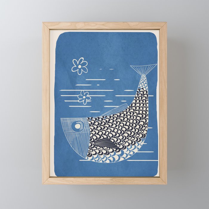 In the current of the sea 02 Framed Mini Art Print