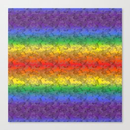 65 MCMLXV LGBT Rainbow Camouflage Pattern Canvas Print