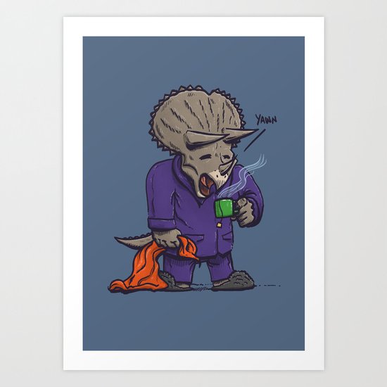 The Sleepysaurus Art Print