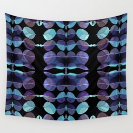 "Retro Blue Abstract painting" Wall Tapestry