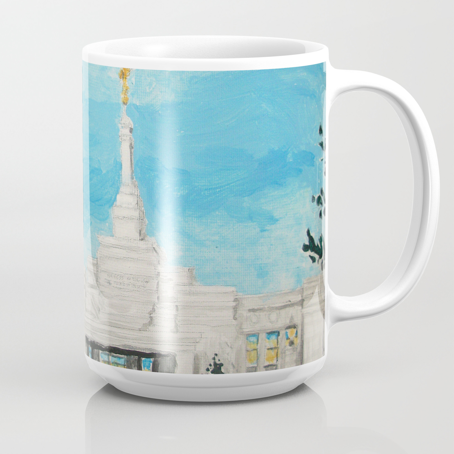 Reno Nevada Lds Temple Painting Coffee Mug By Bekablo Society6