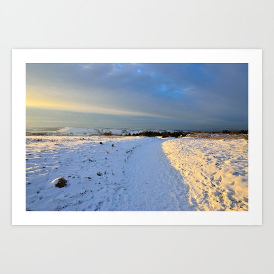 Lancashire Snow Scene Art Print