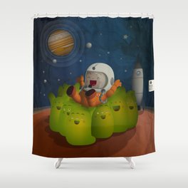 Welcome to mars! Shower Curtain