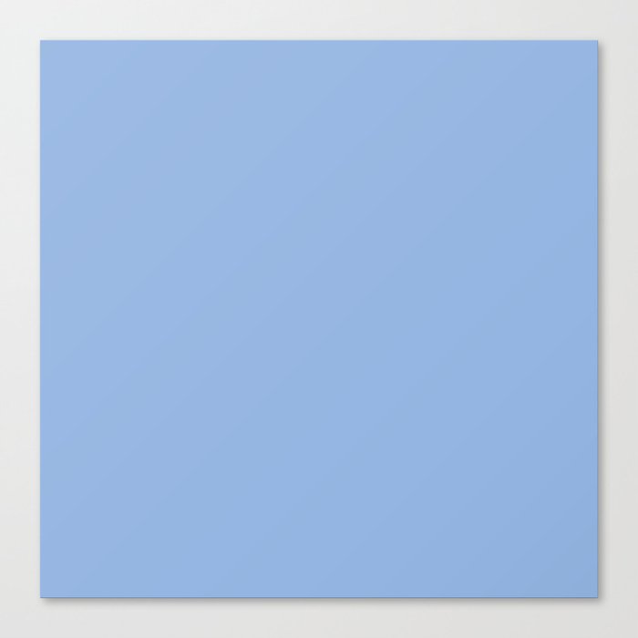 SUMMER BLUE SOLID COLOR. Plain Light Pastel Blue Canvas Print