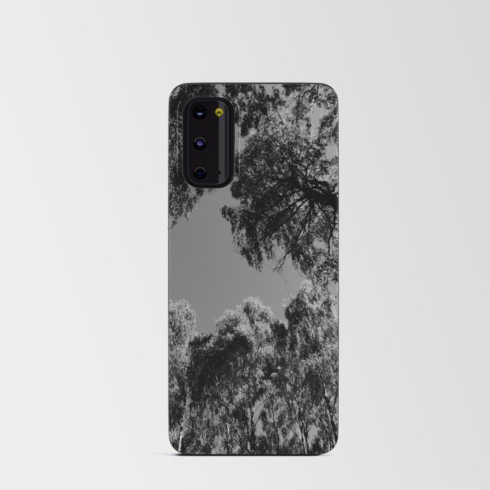 Scottish Highlands Summer Tree Canopy, in Black and White. Android Card Case