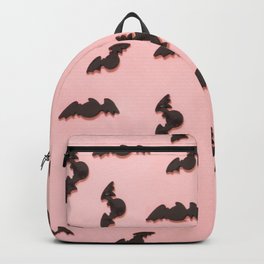 Bat Pattern for Halloween on Pink Background Backpack
