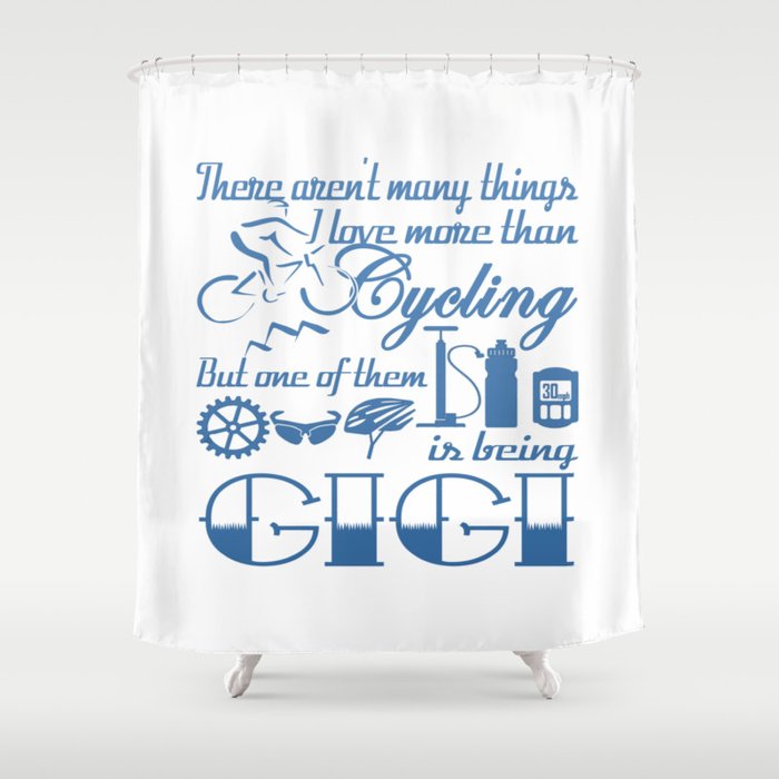 Cycling Gigi Shower Curtain