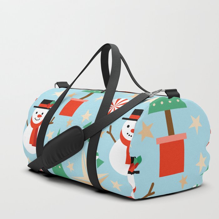 Christmas Pattern Snowman Tree Candy Duffle Bag