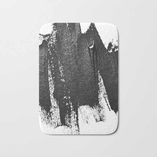 CONFIDENT - black , with no background Bath Mat