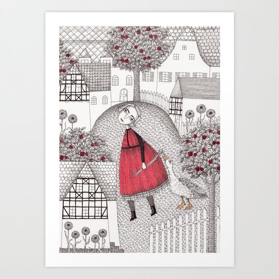 The Old Village Art Print