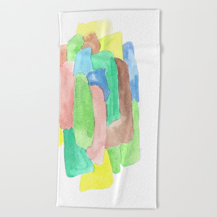 171013 Invaded Space 4 Abstract Shapes Art Design Abstract Shapes Art Design Colour Beach Towel By Valourine