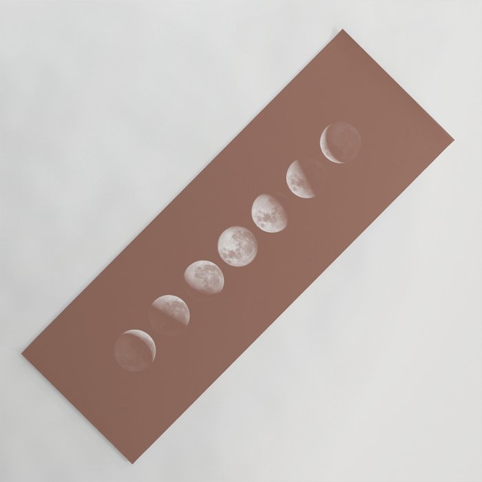 Moon Phases in Rust Yoga Mat