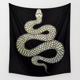 Snake's Charm in Black Wall Tapestry