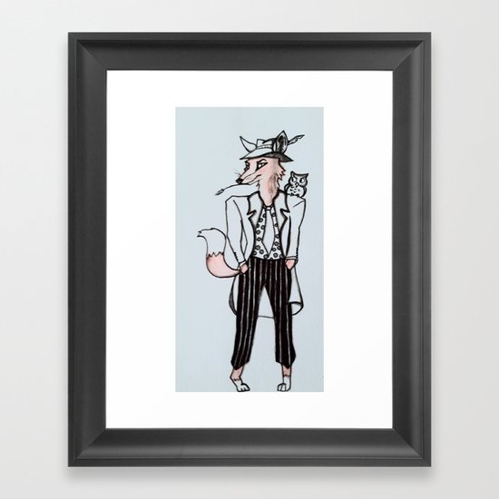 Stone Cold Fox Framed Art Print