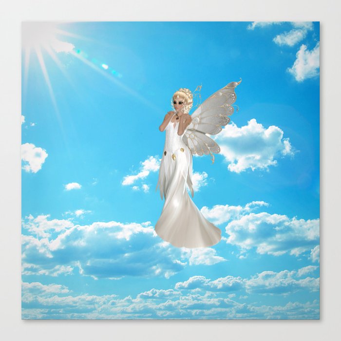 Fairy In White Dress Canvas Print