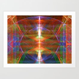 Universal source of colors Art Print | Green, Violet, Light, Fractal, Red, Graphicdesign, Orange, Yellow, Blue, Space 