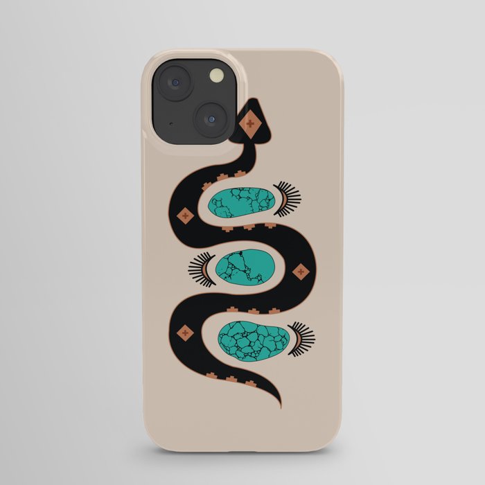 Southwestern Slither in Black iPhone Case