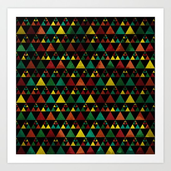 Hills & Trees at night Art Print
