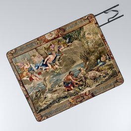Antique 17th Century 'Cybele' Mythological Louis XIV French Tapestry Picnic Blanket