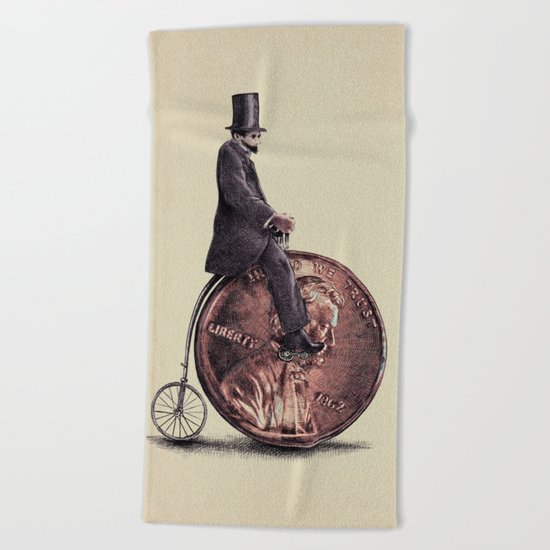 Penny Farthing Beach Towel
