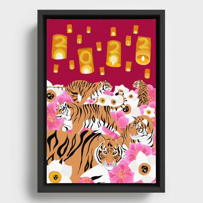 2022 Chinese New Year, Year of the Tiger Framed Canvas